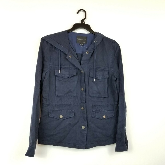Sanctuary M Navy Blue Utility Jacket RETAG 7BB68